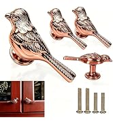 Sutfmwe Bird Cabinet Knobs Set of 4, Zinc Alloy Drawer Pulls and Handles, Vintage Bird Shape Knob...
