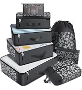 ExploreBliss 8 Set Packing Cubes for Suitcases, Packing Cubes for Travel Accessories, Luggage Pac...