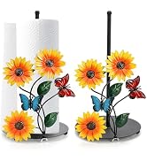 Suwimut 2 Pack Paper Towel Holder, Sunflower Kitchen Paper Towel Holder Yellow Home Kitchen Decor...