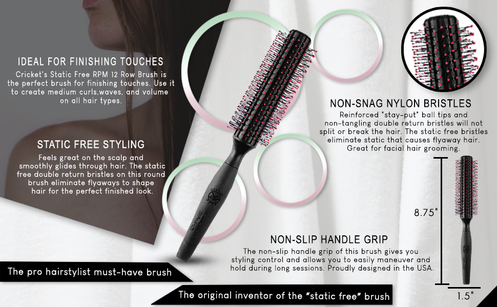 Static Free RPM 12 Row Brush