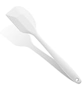 DUFEIMOY White Silicone Spatula for Cooking Heat Resistant, 10.8In Small Kitchen Spatula Silicone...