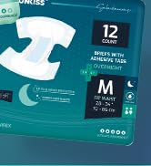 Unisex Disposable Incontinence Briefs with Tabs for Men and Women