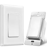 Suraielec 3 Way Wireless Light Switch, Neutral Wire Required, Grounding, 15A High Power, 100ft Ra...