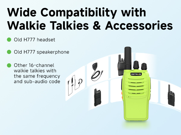 retevis h-777 adult walkie talkies long range rechargeable