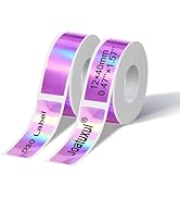 Joatuxul Holographic Label Maker Tape Compatible with D30 Printer, White Sticker Thermal Paper Se...