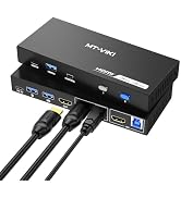 MT-VIKI USB 3.0 KVM Switch HDMI, (3 USB-A+ 1 USB-C), 4K@60Hz/2K@144Hz KVM Switcher, 2 Computers 1...