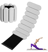 Wrist Ankle Weights for Women, Adjustable Ankle Weights Strength Training Silicone Bracelets Work...