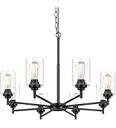 Sucolite 8-Light Chandelier for Dining Room Kitchen Island Modern Farmhouse Pendant Lighting with...