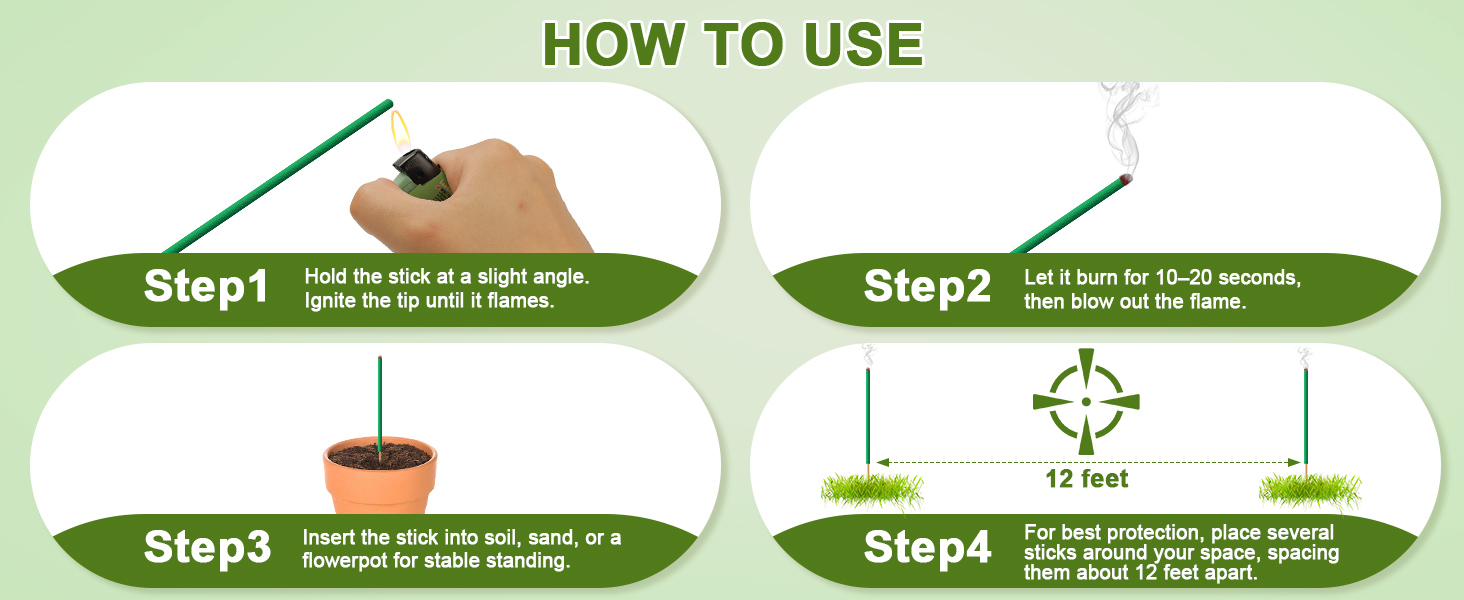 Just 4 steps, you can enjoy outdoor time without mosquitoes.