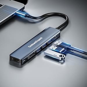 USB C Hub 3 port in one hub three 5gbps high speed transfer synchronize music, movies , large files