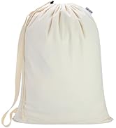 Canvas Laundry Bag with shoulder Strap 24" x 29", Large Drawstring Dirty Clothes Bag Washable Lau...