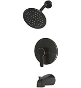 WRISIN Oil Rubbed Bronze Shower Faucet with Tub Spout, Bathtub Faucet Set with 6 Inch High-Pressu...