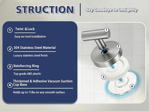 reusable suction hooks for glass shower door robe hook hand towel holder for bathroom organizer
