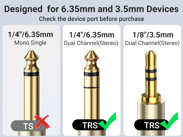 6.35MM to 3.5mm Cable