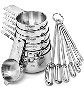 Hudson Essentials Stainless Steel Measuring Cups and Spoons Set (14 Piece Set)