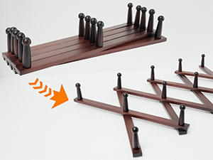 A coat rack that can be telescopic and adjusted in length