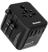 Hichain International Power Adapter 35W, Universal Travel Adapter 7-in-1 Worldwide Plug Power Int...