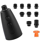 WOWOW Kitchen Faucet Head Replacement Matte Black,3 Function Pull Out Spray Nozzle with 9 Adapter...