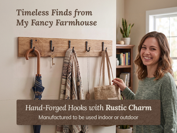 Timeless Finds from My Fancy Farmhouse - Hand-Forged Hooks Rustic Charm
