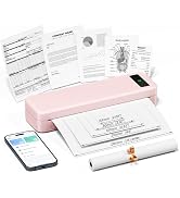 Portable Printers Wireless for Travel, A285M Bluetooth Inkless Thermal Printer Support 8.5" X 11"...