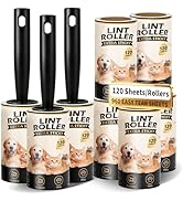 RINOVIQ Extra Sticky Lint Rollers for Pet Hair Removal, 3.9 Inch Rolls Size 8 Rollers 960 Sheets ...