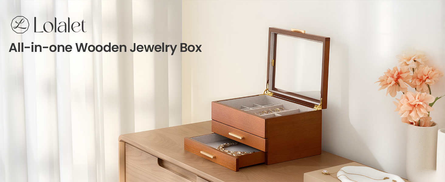 All-in-one Wooden Jewelry Box