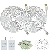 20 FT Weatherproof Power Extension Cable Charger for Wyze Cam V3,WyzeCam Outdoor,Arlo Essential,E...