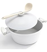 AIKENBBKK 7 Quart Lightweight Dutch Oven Pot with Lid, Ceramic Cooking Pot Nonstick, Nonstick Sou...