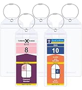 Wisdompro Cruise Luggage Tag Holders, 5 Pack Clear Waterproof PVC Pouch with Zip Seal and Steel L...