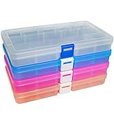 DUOFIRE Plastic Organizer Container Storage Box Adjustable Divider Removable Grid Compartment for...