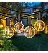 50FT LED G40 Globe String Lights, Shatterproof Outdoor Patio String Lights with 50+2 Dimmable Edi...