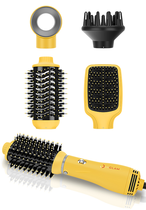 Blow Dryer Brush Yellow