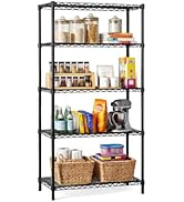 Honey-Can-Do 5-Tier Heavy-Duty Adjustable Shelves, Metal Storage Rack with 350-lb Shelf Capacity,...