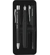 Faber-Castell Poly Pen Fountain and Ballpoint Pen Gift Set - Black: Fountain Pen Set with Broad N...