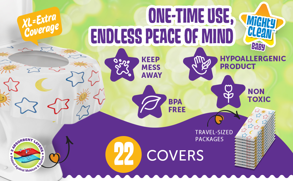 One-Time Use, Endless Piece of Mind Keep Mess Away, Hypoallergenic Product, BOA Free, Non Toxic
