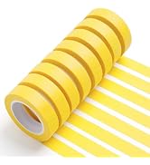 UMETDO 8PCS Colored Masking Tape - Yellow Painters Tape, Tape for Kids Art Supplies, Great for Cr...