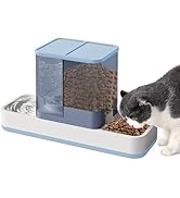 Yummy Sam Automatic Small Pet Feeder and Water Dispenser, 2 in 1 Gravity Cat Auto Pet Feeder and ...