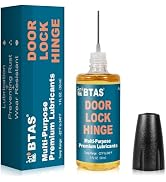 Door Lock Hinge Lubricant Oil Squeaky Fix Lube for Keyhole with Needle Oiler 1 oz 1 Pcs