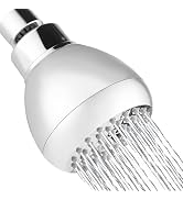 High Pressure Shower Head, 3’’ Anti-clog Wall Mount Fixed Showerhead with Adjustable Swivel Brass...