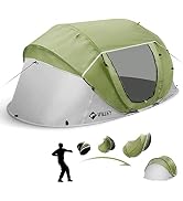 VILLEY 4 Person Easy Pop Up Tent, Waterproof Automatic Setup Instant Lightweight Camping Beach Te...