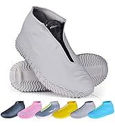 ydfagak Shoe Covers Waterproof Reusable Foldable Not-Slip Rain Shoe Covers with Zipper,Shoe Prote...