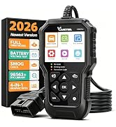 VDIAGTOOL VD30 Pro OBD2 Scanner, Check Engine Code Reader with Live Data | Plug and Play Code Rea...