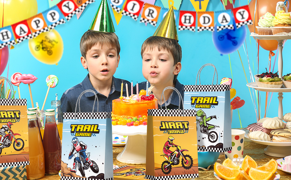 dirt bike party gift treat bags