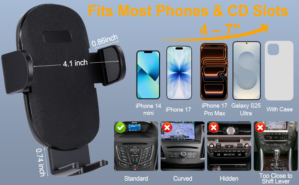 cd slot phone holder