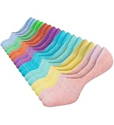 CHARMKING 8 Pairs Women Invisible No Show Socks Triple-reinforced slip resistance All-Day Breatha...