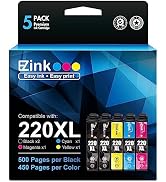 E-Z Ink Remanufactured Ink Cartridge Replacement for Epson 220 XL 220XL T220XL to use with WF-276...