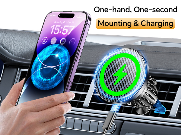 Magnetic Wireless Car Phone Holder