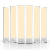 6 Pack Under Cabinet Lights Wireless, 32 LED Motion Sensor Light Indoor Rechargeable Magnetic Clo...
