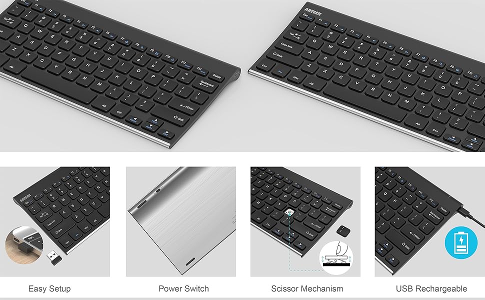 Compact USB Wireless Keyboard 3