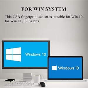 USB Fingerprint Reader for Windows Hello, Portable Security Key